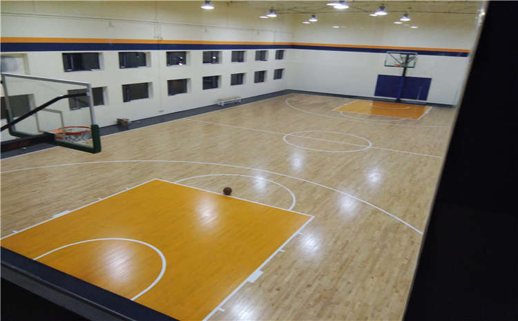 学校运动篮球木地板施工