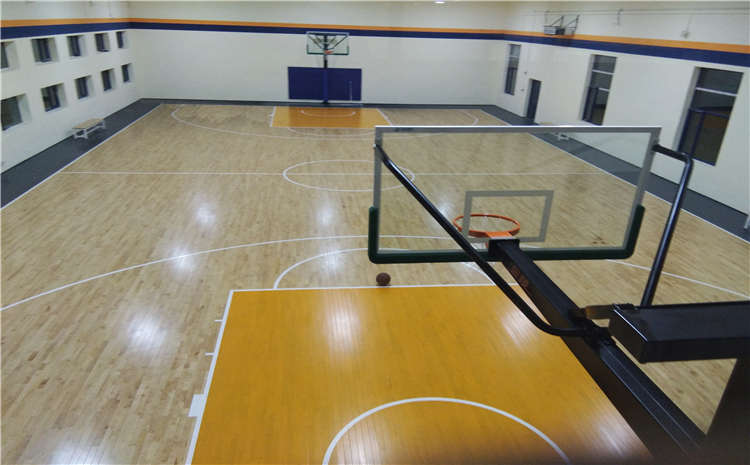 硬木企口NBA篮球场木地板每平米价格