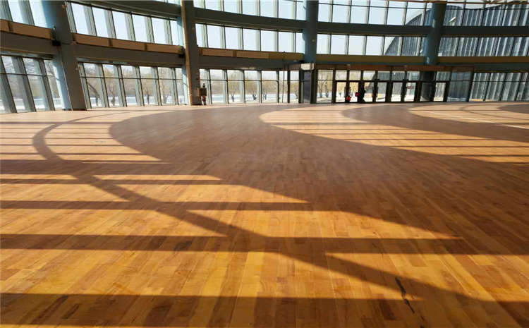 橡胶木篮球场木地板主辅龙骨结构